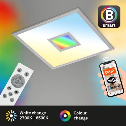 Brilo - Himmennettävä LED-RGB-kattovalaisin CENTRO LED/24W/230V 2700-6500K Wi-Fi Tuya + kauko-ohjaus