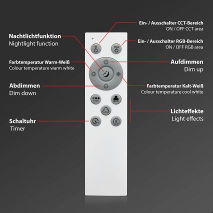 Brilo - Himmennettävä LED-RGB-kattovalaisin CENTRO LED/24W/230V 2700-6500K Wi-Fi Tuya + kauko-ohjaus
