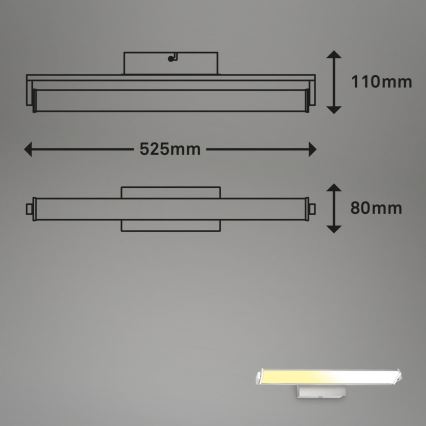 Brilo - Himmennettävä LED-seinävalaisin LED/18W/230V 2700-4000K hopea