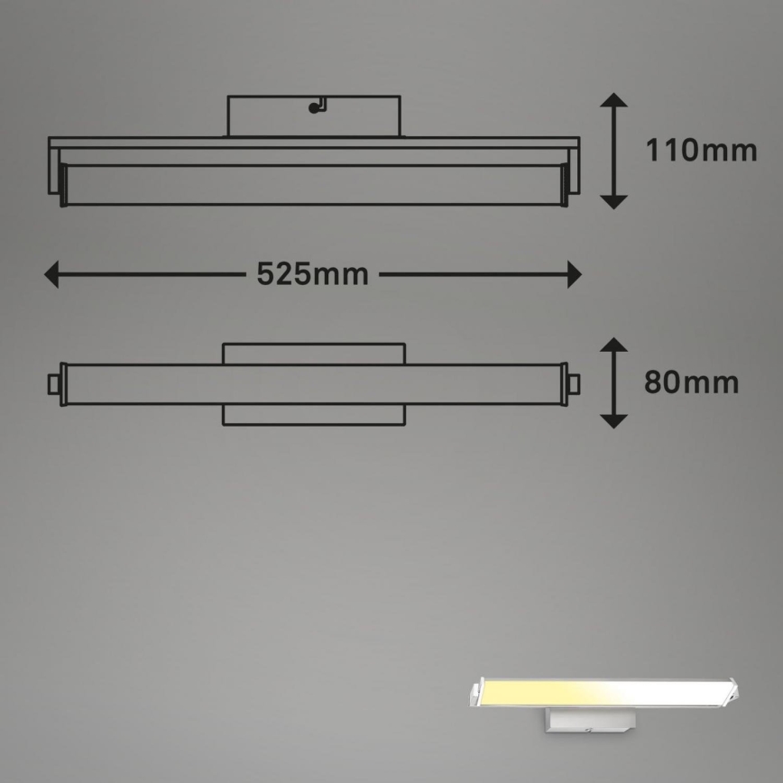 Brilo - Himmennettävä LED-seinävalaisin LED/18W/230V 2700-4000K hopea