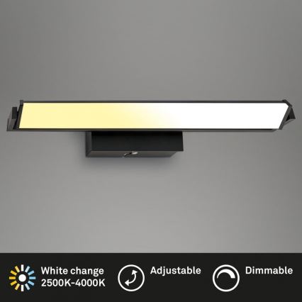 Brilo - Himmennettävä LED-seinävalaisin LED/18W/230V 2700-4000K musta