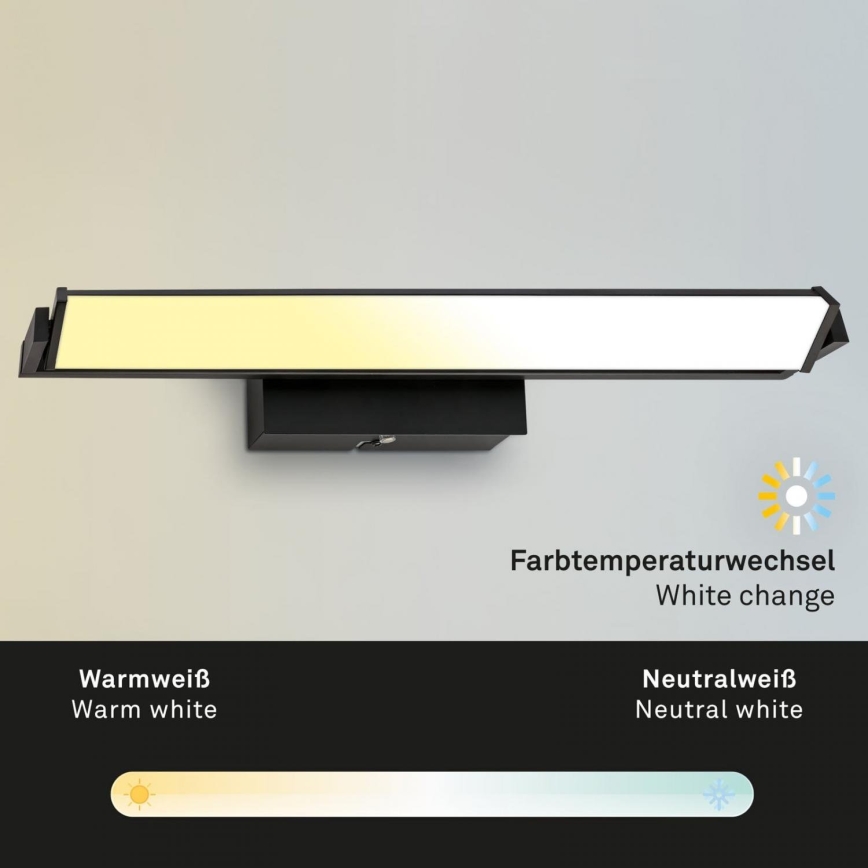 Brilo - Himmennettävä LED-seinävalaisin LED/18W/230V 2700-4000K musta