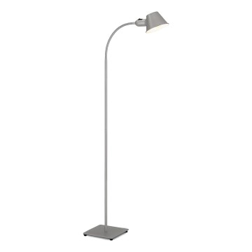 Brilo - Joustava lattialamppu 1xE27/10W/230V hopea