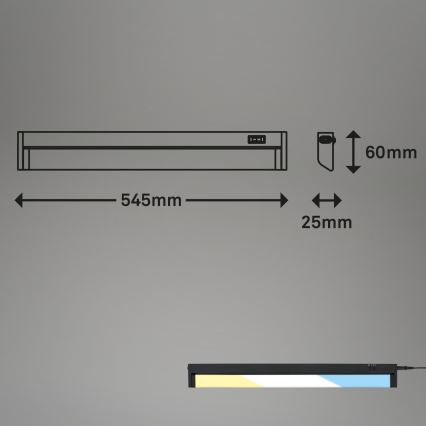 Brilo - Keittiökaappien alla oleva LED-valo LED/6,5W/230V 2700/4000/6500K