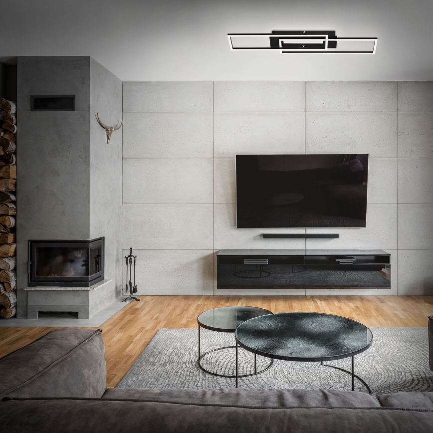 Brilo - Kiinteä LED-kattokruunu FRAME 2xLED/20W/230V musta