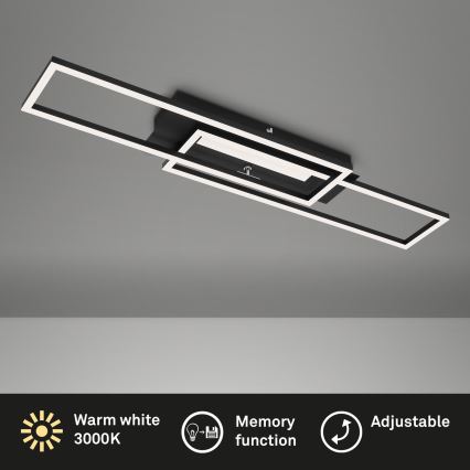 Brilo - Kiinteä LED-kattokruunu FRAME 2xLED/20W/230V musta