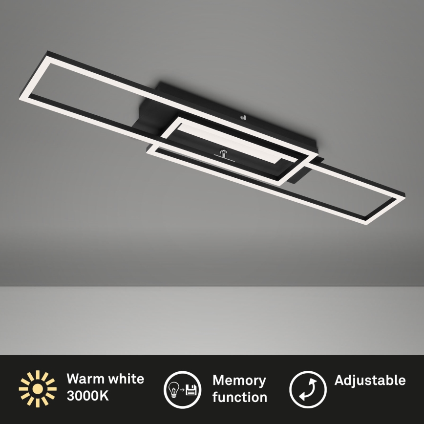 Brilo - Kiinteä LED-kattokruunu FRAME 2xLED/20W/230V musta