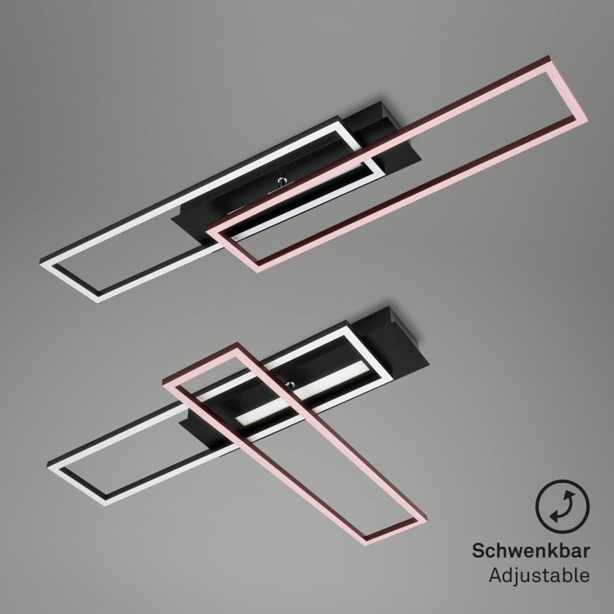 Brilo - Kiinteä LED-kattokruunu FRAME 2xLED/20W/230V musta