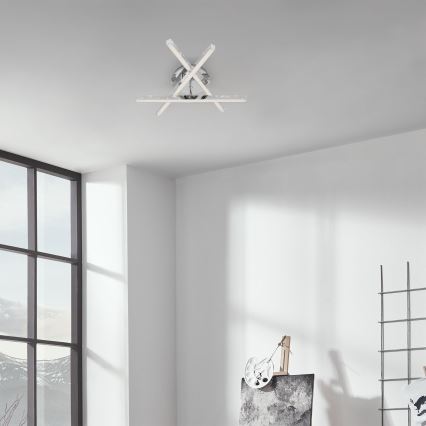 Brilo - Kiinteä LED-kattokruunu REY 3xLED/5W/230V kiiltävä kromi