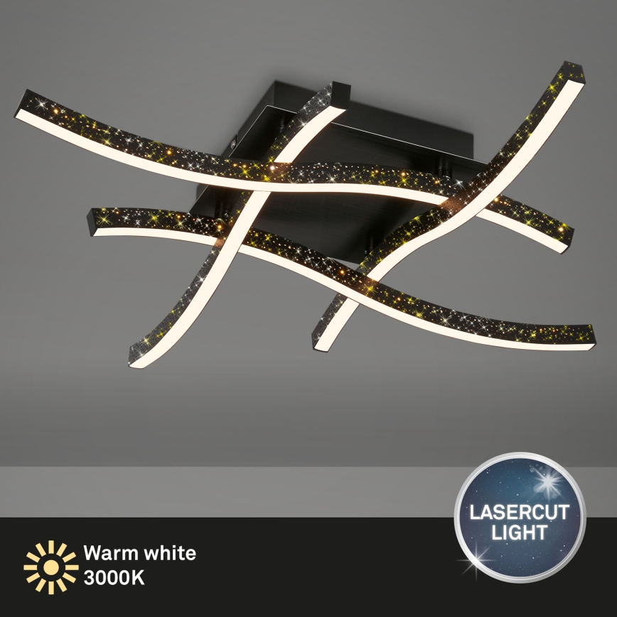 Brilo - Kiinteä LED-kattokruunu REY 4xLED/6W/230V musta
