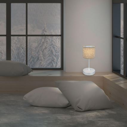 Brilo - LED Himmennettävä rechargeable ulko pöytävalaisin LOLE LED/3W/5V IP44 hopea/beige