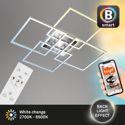 Brilo - LED himmennettävä kattovalaisin FRAME LED/50W/230V 2700-6500K Wi-Fi Tuya + kaukosäädin