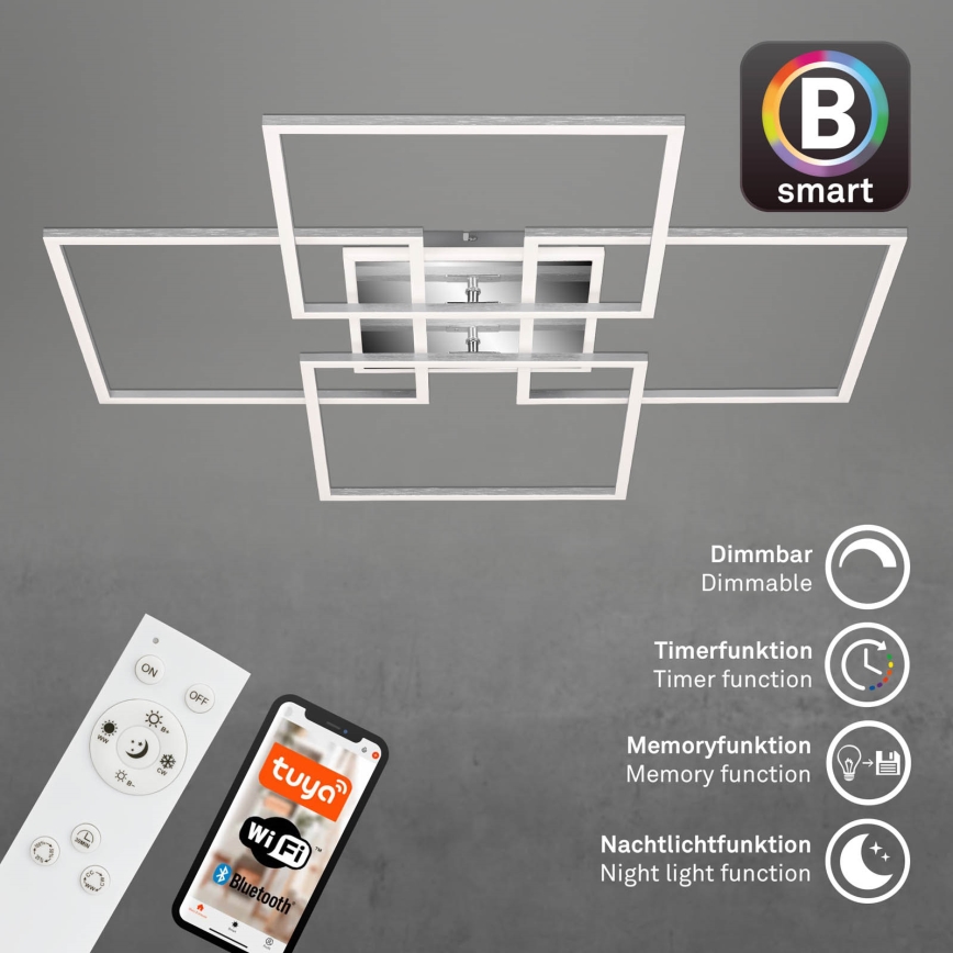 Brilo - LED himmennettävä kattovalaisin FRAME LED/50W/230V 2700-6500K Wi-Fi Tuya + kaukosäädin