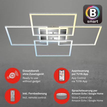 Brilo - LED himmennettävä kattovalaisin FRAME LED/50W/230V 2700-6500K Wi-Fi Tuya + kaukosäädin