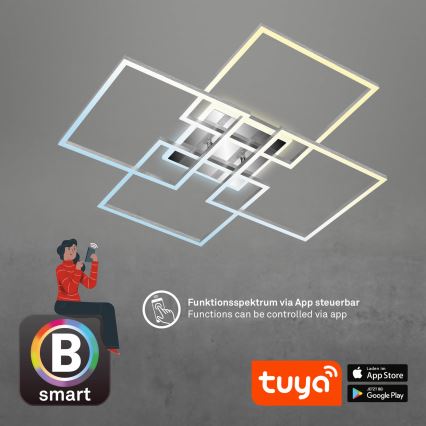 Brilo - LED himmennettävä kattovalaisin FRAME LED/50W/230V 2700-6500K Wi-Fi Tuya + kaukosäädin