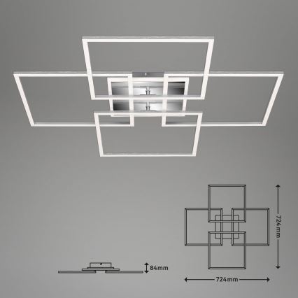 Brilo - LED himmennettävä kattovalaisin FRAME LED/50W/230V 2700-6500K Wi-Fi Tuya + kaukosäädin