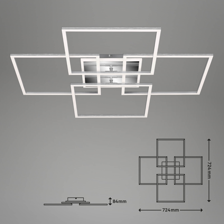Brilo - LED himmennettävä kattovalaisin FRAME LED/50W/230V 2700-6500K Wi-Fi Tuya + kaukosäädin