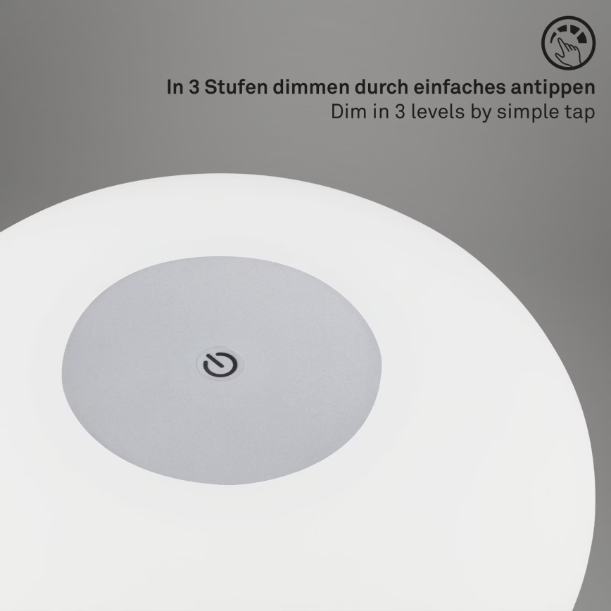 Brilo - LED himmennettävä ladattava ulkokäyttöön tarkoitettu pöytälamppu OLANA LED/3W/5V IP44