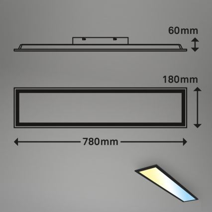 Brilo - LED Himmennetty kiinteä paneeli LED/24,5W/230V 3000-6500K + kauko-ohjaus