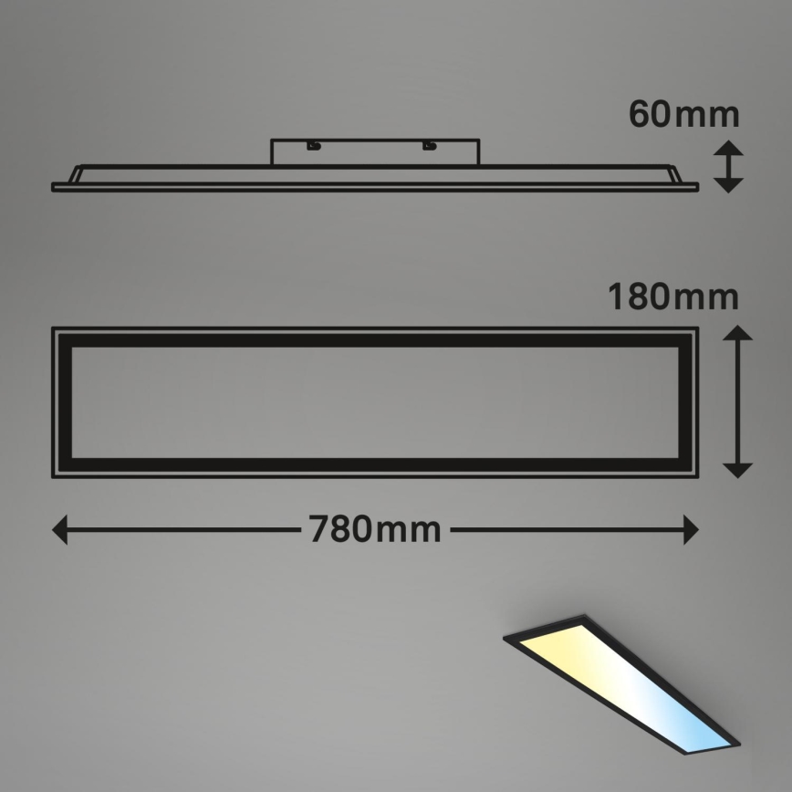 Brilo - LED Himmennetty kiinteä paneeli LED/24,5W/230V 3000-6500K + kauko-ohjaus