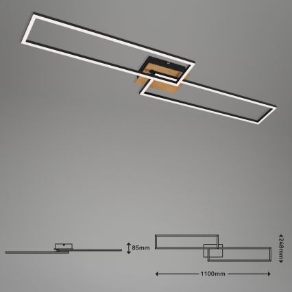 Brilo - LED-himmennyskattokruunu FRAME 2xLED/20W/230V 2700-5000K + kauko-ohjaus