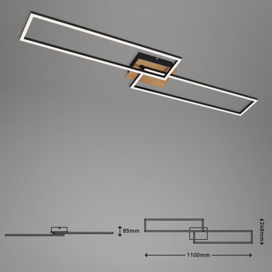 Brilo - LED-himmennyskattokruunu FRAME 2xLED/20W/230V 2700-5000K + kauko-ohjaus