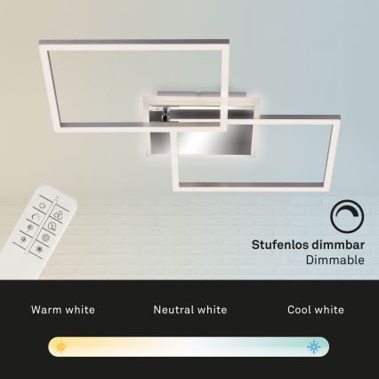 Brilo - LED-himmennyskattokruunu FRAME 2xLED/20W/230V 2700-6500K + kauko-ohjaus