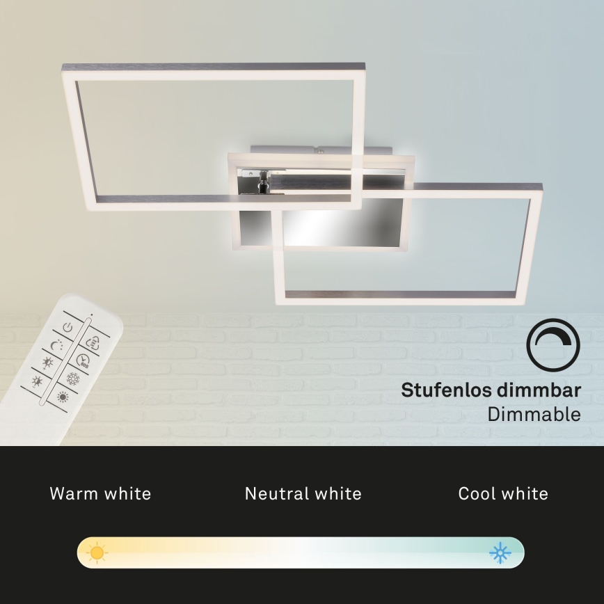 Brilo - LED-himmennyskattokruunu FRAME 2xLED/20W/230V 2700-6500K + kauko-ohjaus