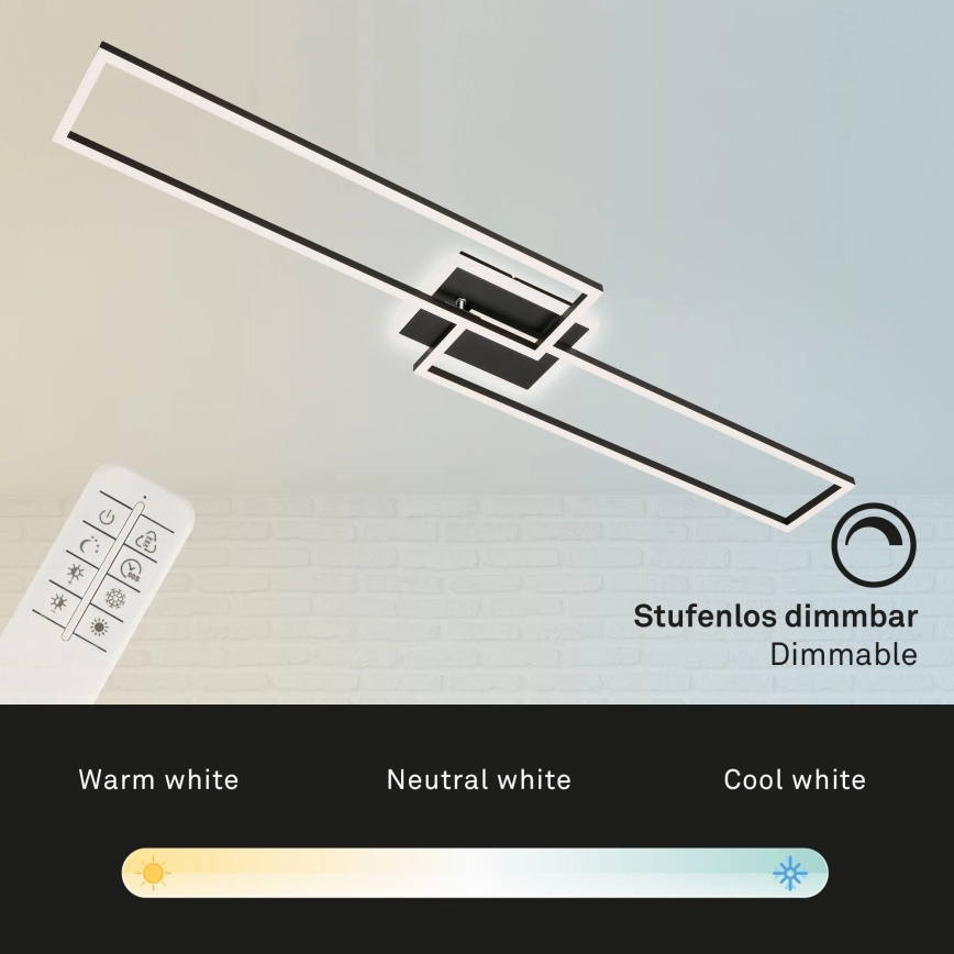 Brilo - LED-himmennyskattokruunu FRAME 2xLED/20W/230V 2700-6500K + kauko-ohjaus