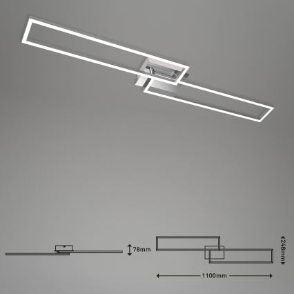 Brilo - LED-himmennyskattokruunu FRAME 2xLED/20W/230V 2700-5000K + kauko-ohjaus