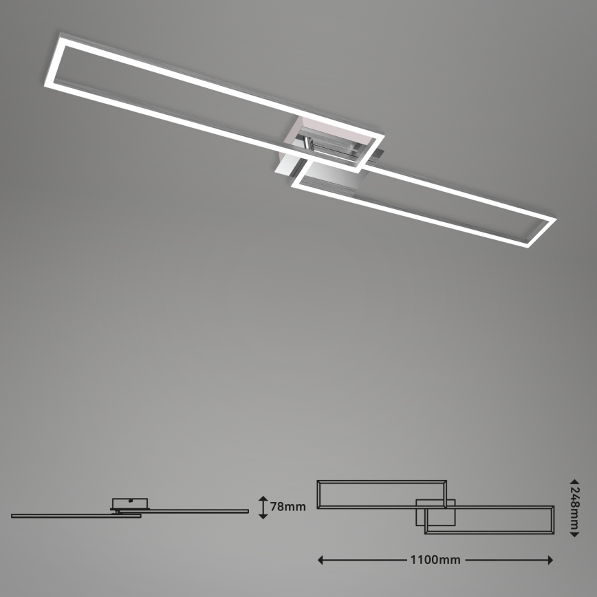 Brilo - LED-himmennyskattokruunu FRAME 2xLED/20W/230V 2700-5000K + kauko-ohjaus