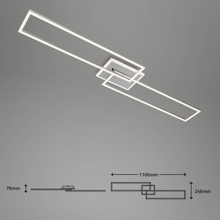 Brilo - LED-himmennyskattokruunu FRAME 2xLED/20W/230V 2700-6500K Wi-Fi Tuya + kauko-ohjaus