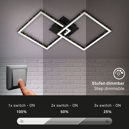 Brilo - LED-himmennyskattokruunu FRAME 2xLED/9W/230V