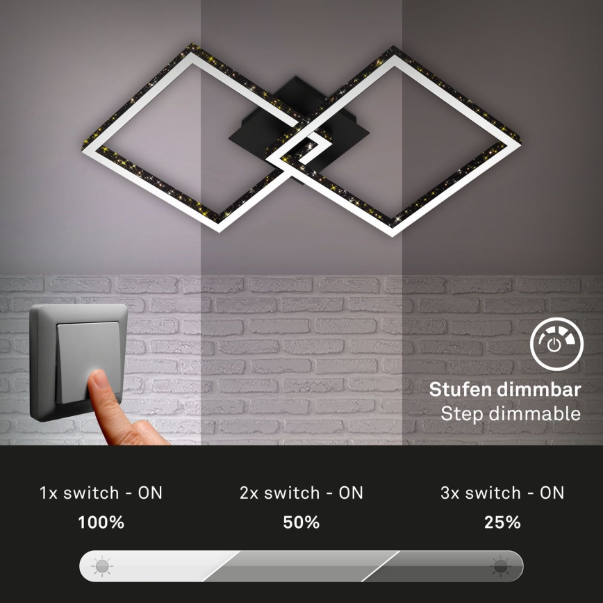 Brilo - LED-himmennyskattokruunu FRAME 2xLED/9W/230V