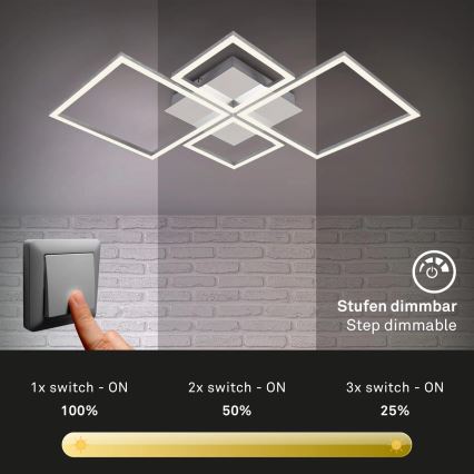 Brilo - LED-himmennyskattokruunu FRAME LED/44W/230V