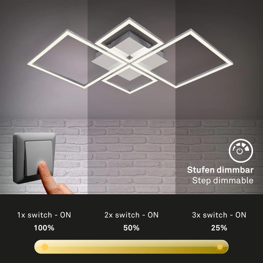 Brilo - LED-himmennyskattokruunu FRAME LED/44W/230V
