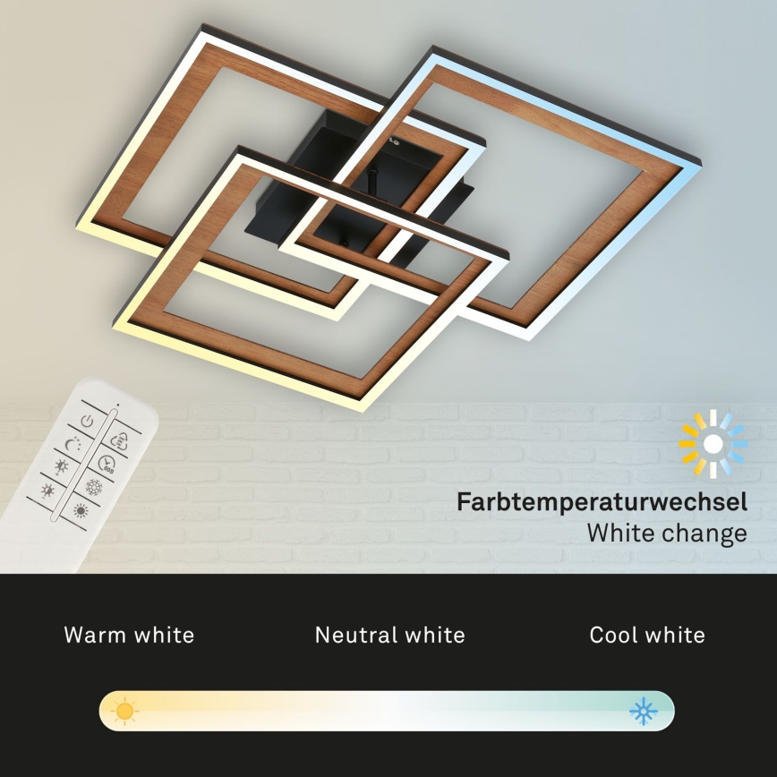 Brilo - LED-himmennyskattokruunu FRAME LED/45W/230V 2700-6500K + kauko-ohjaus