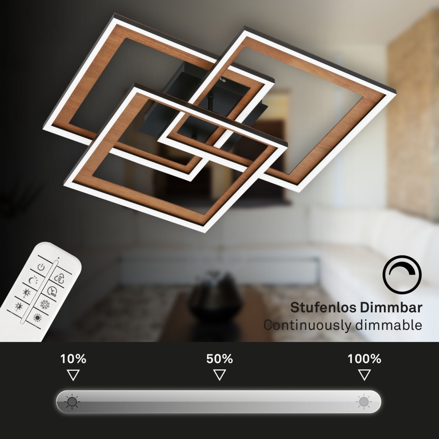 Brilo - LED-himmennyskattokruunu FRAME LED/45W/230V 2700-6500K + kauko-ohjaus