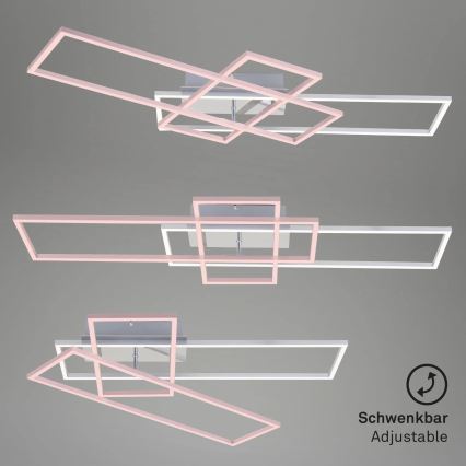 Brilo - LED-himmennyskattokruunu FRAME LED/51W/230V 2700-5000K mattakromi + kauko-ohjaus
