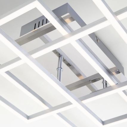 Brilo - LED-himmennyskattokruunu FRAME LED/51W/230V 2700-5000K mattakromi + kauko-ohjaus