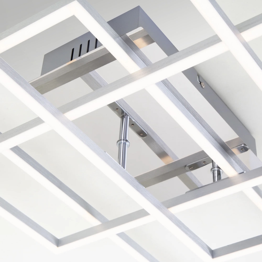 Brilo - LED-himmennyskattokruunu FRAME LED/51W/230V 2700-5000K mattakromi + kauko-ohjaus