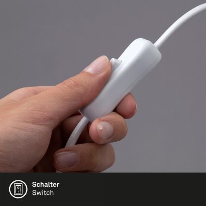 Brilo - LED Joustava pöytävalaisin klipsillä TRASNA LED/7,5W/230V valkoinen