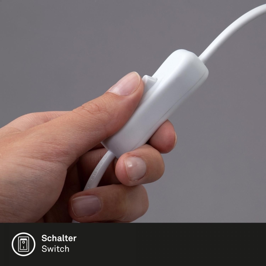 Brilo - LED Joustava pöytävalaisin klipsillä TRASNA LED/7,5W/230V valkoinen