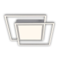 Brilo - LED-kattovalaisin 2xLED/16W/230V + LED/19W 51,5 x 51,5 cm mattakromi