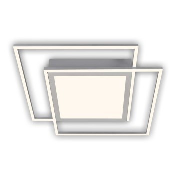 Brilo - LED-kattovalaisin 2xLED/16W/230V + LED/19W 51,5 x 51,5 cm mattakromi