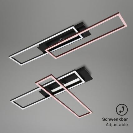 Brilo - LED-kattovalaisin FRAME 2xLED/20W/230V musta