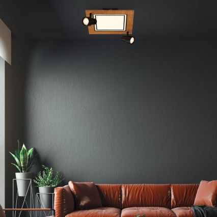 Brilo - LED-kattovalaisin LED/12W/230V + 2xGU10/9W 3000K