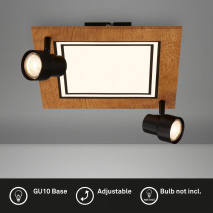Brilo - LED-kattovalaisin LED/12W/230V + 2xGU10/9W 3000K