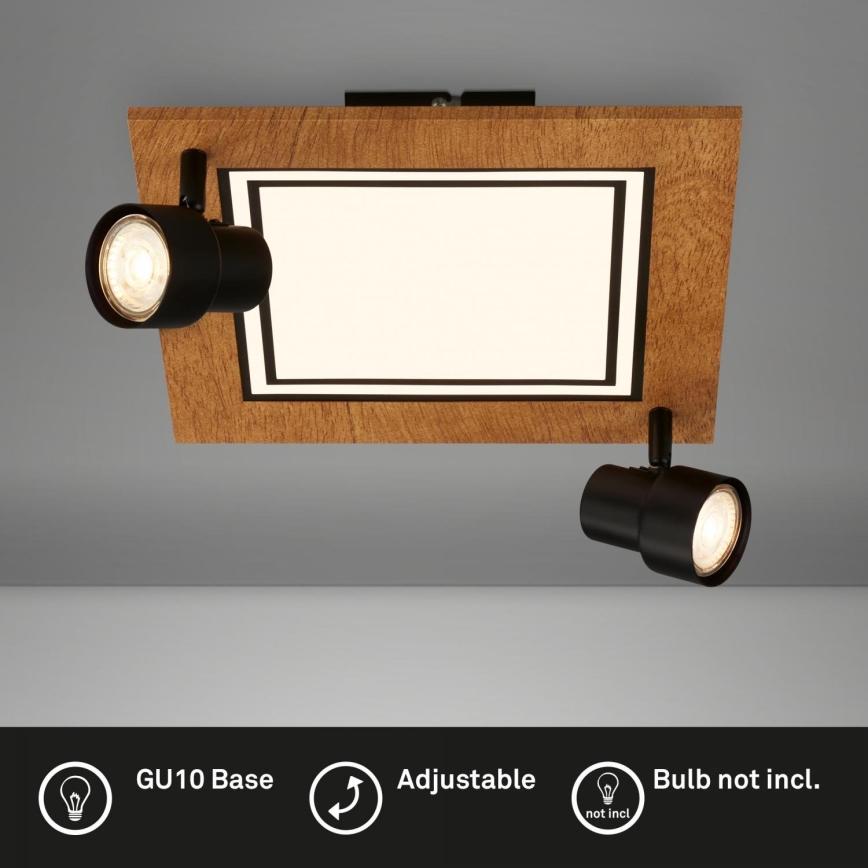 Brilo - LED-kattovalaisin LED/12W/230V + 2xGU10/9W 3000K