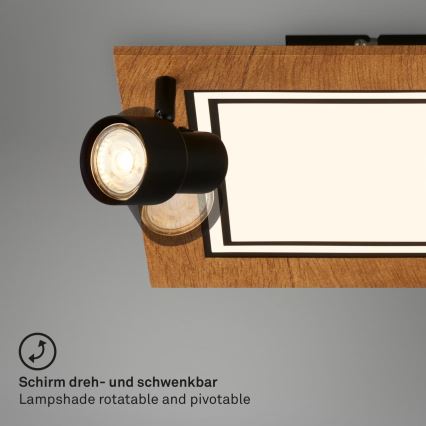 Brilo - LED-kattovalaisin LED/12W/230V + 2xGU10/9W 3000K
